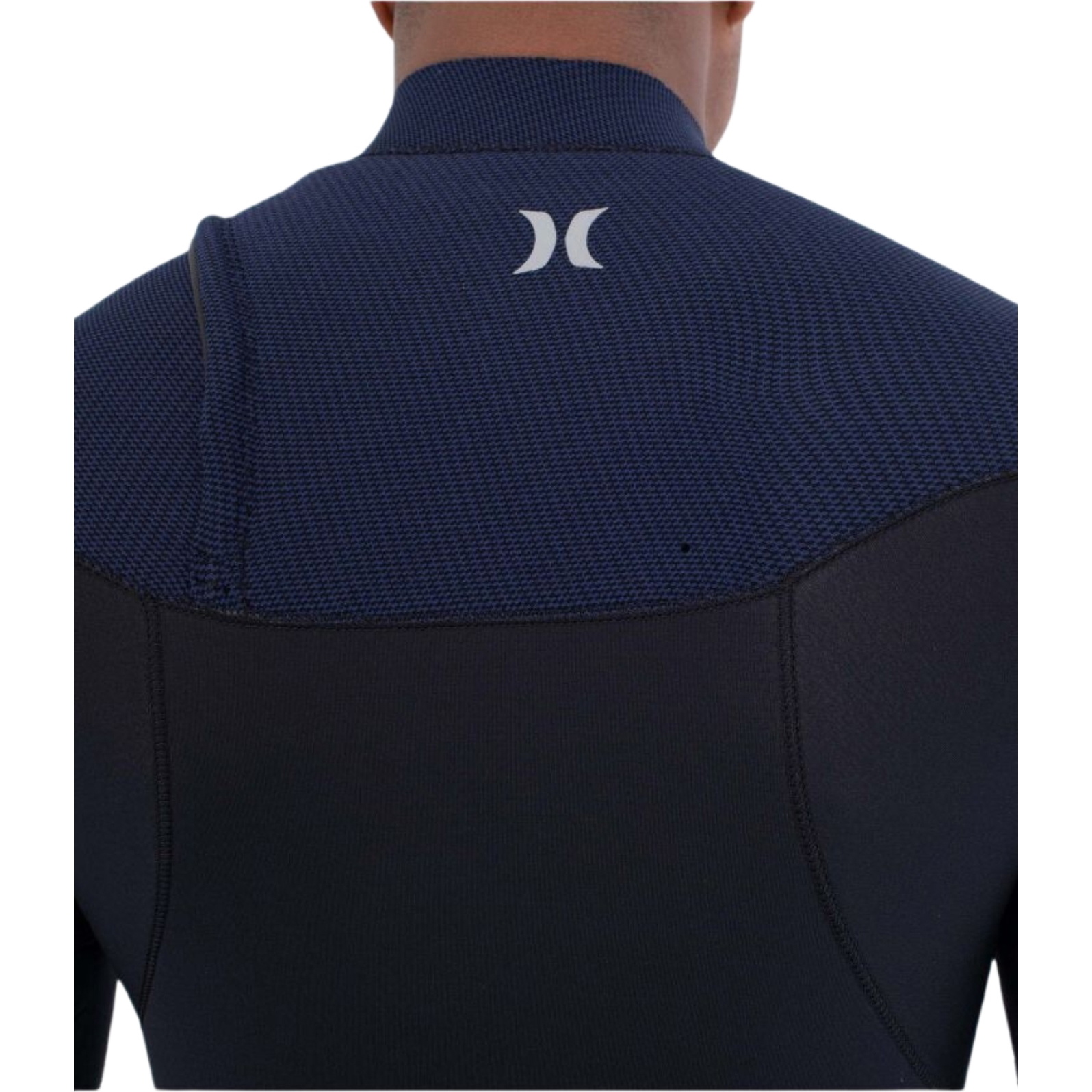2025 Hurley Mens Plus Sleeve Texture 4/3mm Chest Zip Wetsuit MFS0014403 - Total Eclipse